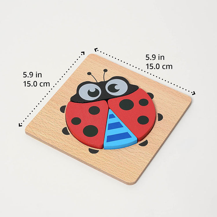 Montessori Holzpuzzle - 6-teiliges Steckpuzzle Holz für Kinder