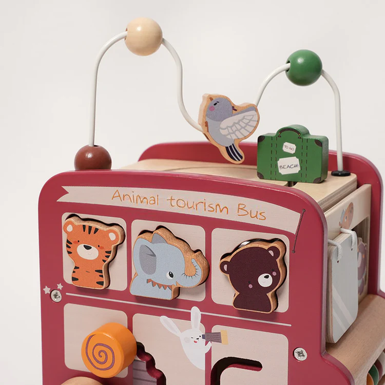 Montessori Safari Aktivitätsbus - 5in1 Aktivitätszentrum